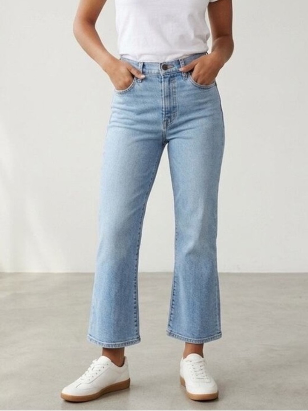 Levi’s high waisted crop flare stretch denim jeans high rise kick flare 30